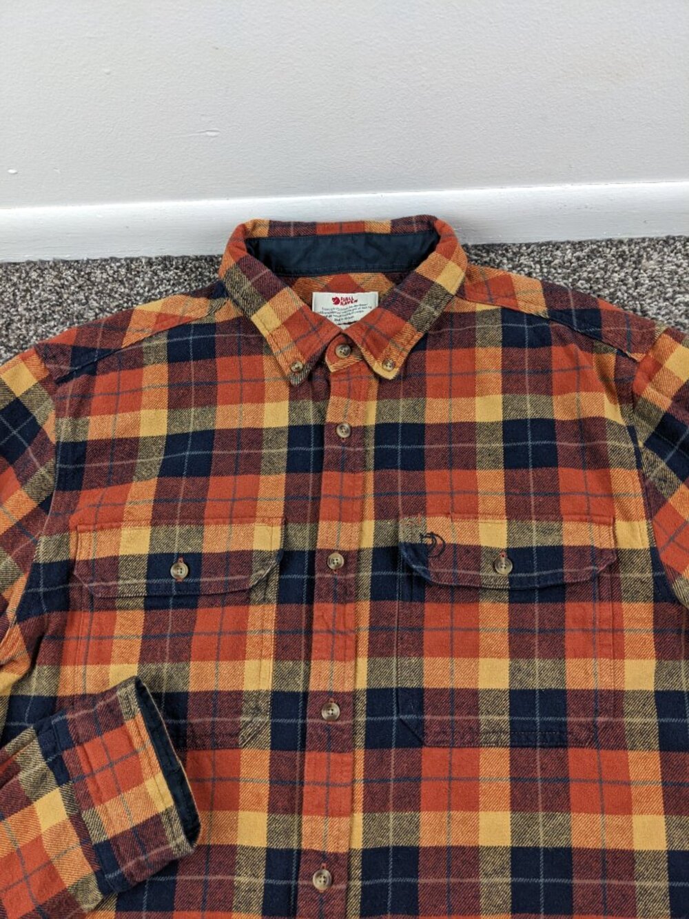 Fjallraven Shirt Singi Heavy Flannel L/S Button Up Mulitcolor Plaid Mens XL